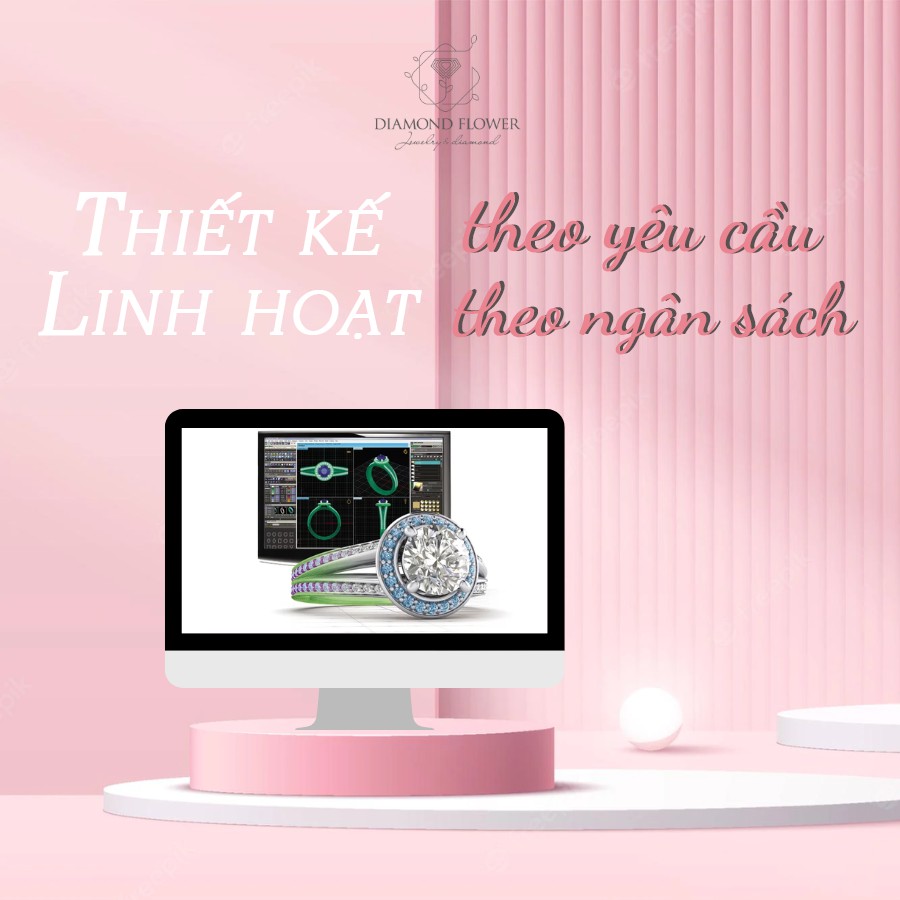 Giá thiết kế trang sức tại Diamond Flower có thể linh hoạt theo yêu cầu