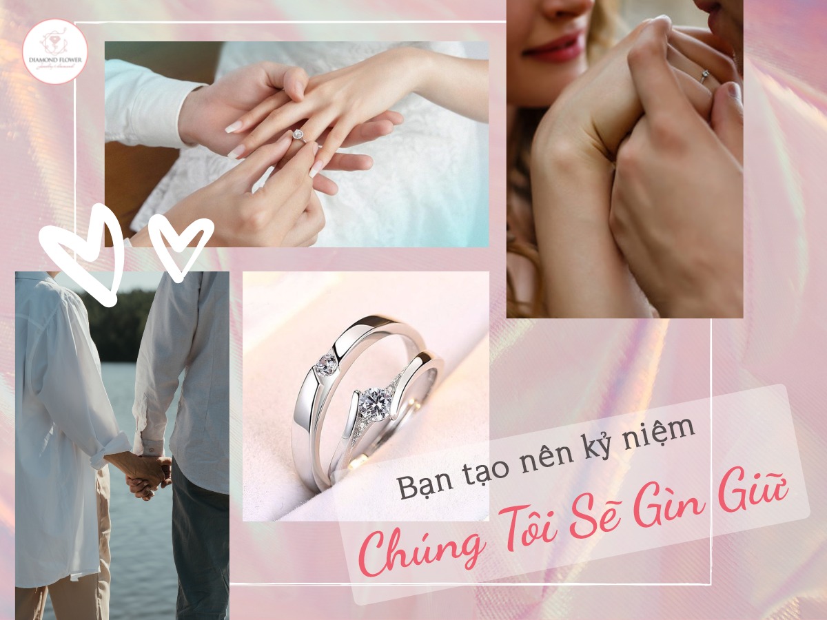 Nhẫn cầu hôn giá rẻ thiết kế tại Diamond Flower